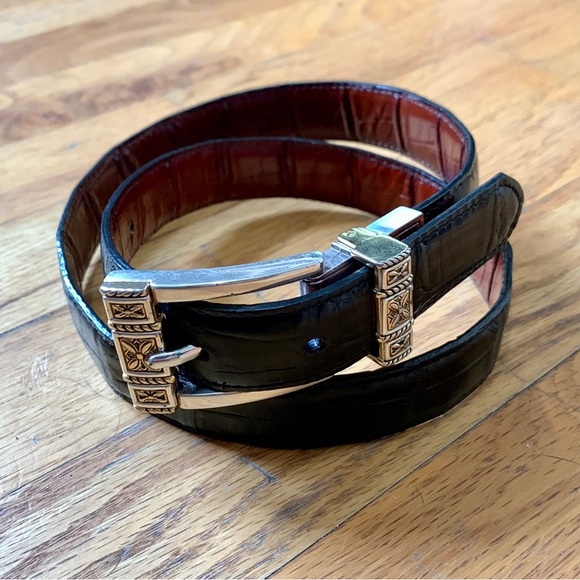 Vtg Brighton M / 30 Reversible Leather Belt - Picture 1 of 9
